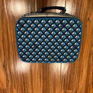 . Tory Burch Blue & white  Geometric Insulated Lunch Box